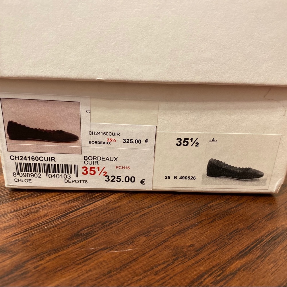 Chloe ‘Lauren’ ballerinas in Bordeaux - Picture 8 of 8